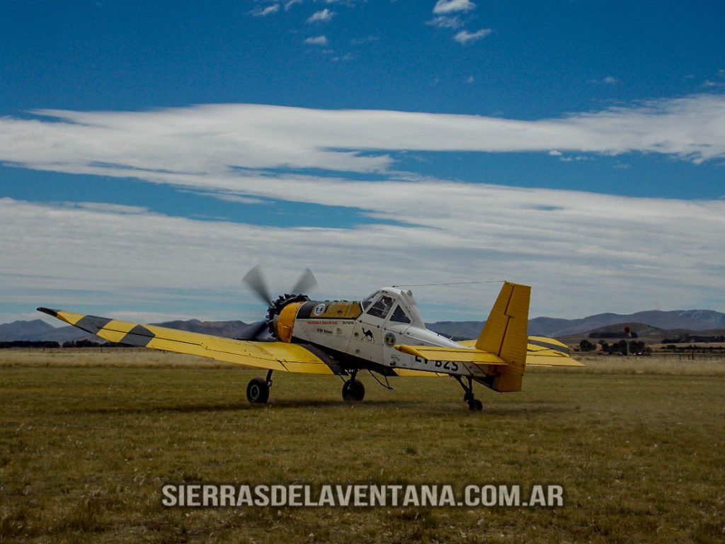 Incendio sobre las Sierras de la Ventana